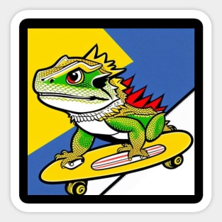 Skateboard Dragon Sticker